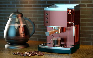 咖啡機產品渲染